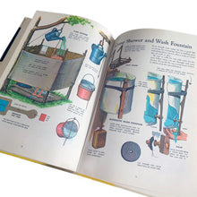 Load image into Gallery viewer, Vintage mid-century The Golden Book of Crafts and Hobbies, hardcover book. Beautifully illustrated in colour, this is not your average "craft" book. Its 104 pages contains a range advanced nature camp type projects to be completed independently or with adult supervision. Written by W. Ben Hunt and published by Western Publishing, USA, copyright 1957. This is the sixteenth edition printed in 1972. The bound book is in excellent condition. Previous owners name marked in pen (see photos).