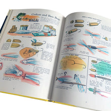 Load image into Gallery viewer, Vintage mid-century The Golden Book of Crafts and Hobbies, hardcover book. Beautifully illustrated in colour, this is not your average "craft" book. Its 104 pages contains a range advanced nature camp type projects to be completed independently or with adult supervision. Written by W. Ben Hunt and published by Western Publishing, USA, copyright 1957. This is the sixteenth edition printed in 1972. The bound book is in excellent condition. Previous owners name marked in pen (see photos).