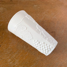 Load image into Gallery viewer, Vintage Set of Eight 8 Milk Glass Grape Vine Grapevine Harvest Coolers Tumbler Glasses Colony (Indiana) Glass Colony Indiana Glass Vase drinking cocktails lemonade ice tea wedding decor shabby chic flea market style elegant white farmhouse home decor shower unique housewarming hostess gift Freelton Hamilton Antique Mall Toronto Canada shop store community seller reseller vendor