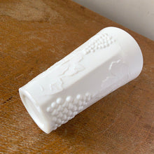 Load image into Gallery viewer, Vintage Set of Eight 8 Milk Glass Grape Vine Grapevine Harvest Coolers Tumbler Glasses Colony (Indiana) Glass Colony Indiana Glass Vase drinking cocktails lemonade ice tea wedding decor shabby chic flea market style elegant white farmhouse home decor shower unique housewarming hostess gift Freelton Hamilton Antique Mall Toronto Canada shop store community seller reseller vendor
