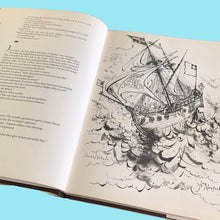 Load image into Gallery viewer, Fabulous vintage hardcover book entitled The Great Fur Opera-Animals of the Hudson's Bay Company 1670-1970. Written and illustrated by Ronald Searle and Kildare Dobbs. They describe the book, "From fur factories to chain stores – a witty and irreverent glance at the three-hundred-year history of the Hudson's Bay company, North America's oldest continuing commercial enterprise."