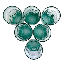 Load image into Gallery viewer, Stunning green Chivalry cooler glass tumblers, feature a textured surface with a six panel shape. Crafted by Libbey Glass, USA, 1985–2020. A great addition to your glassware collection!
In excellent condition, no chips.
Measures 3 3/8 x 6 1/8 inches
Capacity 16 ounces
