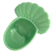 Load image into Gallery viewer, Highly sought after vintage green jadeite glass lidded turkey dish! Crafted by LE Smith Glass for Martha Stewart by Mail, 1990s. This piece is the perfect addition to your jadeite collection, and Thanksgiving or Christmas tableware decor!
In excellent condition, no chips. Marked on the bottom.
Measures approximately 6 1/4 x 5 1/4 x 7 1/4 inches