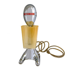 Load image into Gallery viewer, Fantastic find! Vintage mid-century era No. 51 Hamilton Beach iconic milkshake machine! Physically, the chrome is in excellent condition. The electrical cord has wear and we tried plugging it in and got the wrrr sound from the motor, but the spindle wouldn't spin so it needs repair. Measures 5 1/4 x 6 1/2 x 14 1/4 inches