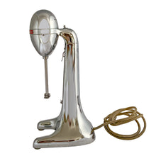 Load image into Gallery viewer, Fantastic find! Vintage mid-century era No. 51 Hamilton Beach iconic milkshake machine! Physically, the chrome is in excellent condition. The electrical cord has wear and we tried plugging it in and got the wrrr sound from the motor, but the spindle wouldn't spin so it needs repair. Measures 5 1/4 x 6 1/2 x 14 1/4 inches