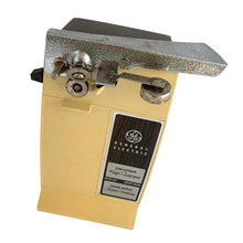 Load image into Gallery viewer, Vintage harvest gold and brown electric can opener with knife sharpener at the back, model #EC25L. Manufactured by General Electric, USA, 1970s. The perfect appliance to add to your retro kitchen countertop! In used vintage condition with minor wear. In good working order.