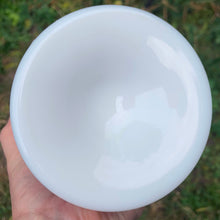 Load image into Gallery viewer, Base view of a vintage "Hobnail" milk glass swung vase by the Fenton Art Glass, USA, circa 1960s, unmarked