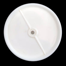 Load image into Gallery viewer, This rare vintage "Hobnail" milk glass condiment set features a round tray with silver-toned handle, salt and pepper shakers, cruet with stopper, creamer, open sugar and jam pot. A classic piece of American glass history to add to your collection! In overall excellent condition for a set of this age. Absent from this set are the lid and spoon for the jam pot. The lid on one of the shakers has damage in one spot where the chrome finish has come away (see photos).