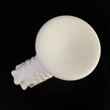 Load image into Gallery viewer, Jacks Daughter of All Trades Vintage Antique Mid-Century Kitsch Store Shop Reseller Etsy Shopify Toronto Canada Free Porch Pick Up Local Delivery Worldwide Shipping Judy Weinberg Unique Housewarming Gift Sustainable Gift Wedding Gift Home Decor Collectible Collector Gift Farmhouse Cottagecore Cottage Shabby Chic Hobnail milk glass footed fan vase Fenton Art Glass pre-1970