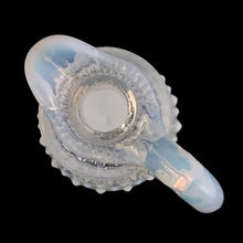 Load image into Gallery viewer, Vintage Hobnail French opalescent glass oil cruet with stopper. Crafted by Fenton Art Glass, USA, 1939 - 1964. A lovely way to serve oil, vinegar or your favourite salad dressing.
In excellent used vintage condition, no chips.
Measures 1 1/2 x 4 1/2 inches