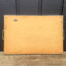 Load image into Gallery viewer, Jacks Daughter of All Trades Vintage Antique Mid-Century Kitsch Store Shop Reseller Etsy Shopify Toronto Canada Free Porch Pick Up Local Delivery Worldwide Shipping Judy Weinberg Unique Housewarming Gift Sustainable Gift Wedding Gift Home Decor Collectible Collector Gift Farmhouse Cottagecore Cottage Lodge Shabby Chic Industrial Hollywood Regency Art Deco gold carriage white horses reverse painted foil art pewter metal handled tray Rusch Germany 1920s wall art barware entertain vanity tray