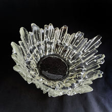 Load image into Gallery viewer, This striking "Revontulet" bowl is a fine representation of Scandinavian art glass. Designed by Tauno Wirkkala for Humppila, Finland, circa 1970s. Revontulet translate to Northern Lights in English and this line is certainly as unique and beautiful as their namesake. In excellent condition, free from chips/cracks/wear. Measures 8 1/8 x 3 3/4 inches