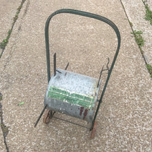 Load image into Gallery viewer, Vintage "Ideal" Green Metal Garden Hose Wheeled Cart, John Watson Manufacturing, Canada