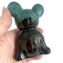 Load image into Gallery viewer, Adorable vintage green drip glazed Koala Bear art pottery figurine. Crafted by Blue Mountain Pottery, Canada, circa 1970s. Add this sweet little bear to your BMP collection! In excellent condition, free from chips/repairs. Faint script on the back of the bear reads, "Wasaga Beach Canada". Measures 3 3/4 inches tall