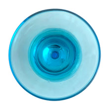 Load image into Gallery viewer, Bottom view of a single Libbey Laser Blue LRS60 wine glass