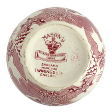 Load image into Gallery viewer, Base of Mason's Patent Ironstone China ginger jar showing maker's mark reading "Made for Twinings Ltd England" with crown cartouche