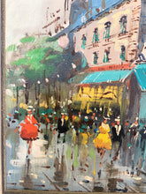 Load image into Gallery viewer, 1960s Paris Street Scene Oil Painting, Moulin Rouge, Framed