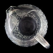 Load image into Gallery viewer, Vintage clear Miliano ice lip glass pitcher features a textured surface and ribbed handle. Crafted by Anchor Hocking, between 1960-1969. A true classic!
In excellent condition, no chips/cracks.
Measures 7 x 8 inches
Capacity 96 ounces