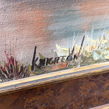 Load image into Gallery viewer, Close-up of artist's signature "Knighton" painted in oil at lower right corner of painting