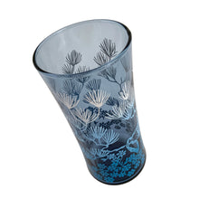 Load image into Gallery viewer, Vintage navy blue glass cooler or tumbler with a botanical motif in blue to pale blue ombre. Crafted by Libbey Glass, 1970s. Mix and match these glasses for a fun and eclectic vibe!
In excellent condition, no chips.
Measures 2 5/8 x 6 1/4 inches
Capacity 16 ounces