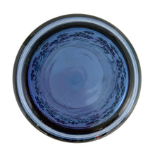 Load image into Gallery viewer, Jacks Daughter of All Trades Vintage Antique Mid-Century Kitsch Store Shop Reseller Etsy Shopify Toronto Canada Free Porch Pick Up Local Delivery Worldwide Shipping Judy Weinberg Unique Housewarming Gift Sustainable Gift Home Decor Collectible Collector Gift Farmhouse Cottagecore Cottage Lodge Shabby Chic Industrial navy blue glass cooler tumbler botanical motif Libbey Glass 1970s eclectic retro vibe drinkware