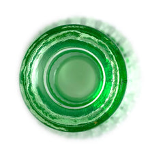 Load image into Gallery viewer, Vintage New Century Green Uranium Glass Decanter, Hazel-Atlas Glass, USA, 1930 - 1935. Glows brilliantly under black light. A wonderful addition to your glowy glass collection... perfect for a spooky barware display too!
In excellent condition, no chips to the decanter, chipping to the end of the stopper.
Measures 4 3/4 x 10 1/2 inches