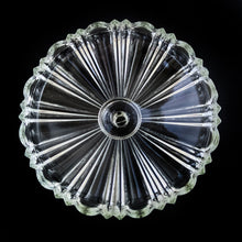 Load image into Gallery viewer, Vintage depression era Old Cafe clear glass lidded candy dish. Crafted by Anchor Hocking, USA, 1936 - 1940. Use this sculpted dish to store candies and nuts. Could be used as a dresser box on a vanity or night stand to store a cell phone and jewellery. Such a versatile piece to add sparkle to your home decor!
In excellent condition, no chips.
Measures 6 7/8 x 5 inches