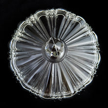 Load image into Gallery viewer, Jacks Daughter of All Trades Vintage Antique Mid-Century Kitsch Store Shop Reseller Etsy Shopify Toronto Canada Free Porch Pick Up Local Delivery Worldwide Shipping Judy Weinberg Unique Housewarming Gift Sustainable Gift Wedding Gift Home Decor Collectible Collector Gift Farmhouse Cottagecore Cottage Lodge Shabby Chic Industrial Hollywood Regency Art Deco depression era Old Cafe clear glass lidded candy dish Anchor Hocking USA 1930s 1940s vanity