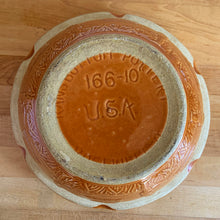 Load image into Gallery viewer, Jacks Daughter of All Trades Vintage Antique Mid-Century Retro Boho Bohemian Store Shop Reseller Etsy Shopify Toronto Canada Free Porch Pick Up Local Delivery Worldwide Shipping Judy Weinberg Unique Wedding Housewarming Sustainable Home Decor Collectible Collector Gift Farmhouse Cottagecore Cottage Grannycore Shabby Chic Rare orange girl with watering can yellow ware mixing bowl charming homestead scene 166-10 Robinson Ransbottom Pottery Co Roseville 1920s stoneware nostalgic kitchenware kitchen