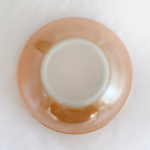 Load image into Gallery viewer, Classic vintage Fire-King "Peach Lustre" milk glass 8 inch mixing bowl. Crafted by Anchor Hocking, circa 1950s. Mix up something tasty with this beauty! In excellent condition, free from chips/cracks/wear. Looks like it's never been used! Measures 8 3/4 x 4 1/2 inches