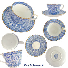 Load image into Gallery viewer, Jacks Daughter of All Trades Vintage Antique Store Shop Reseller Etsy Shopify Toronto Canada Free Porch Pick Up Local Delivery Worldwide Shipping Judy Weinberg Unique Housewarming Wedding Sustainable Gift Home Decor Collectible Collector Pretty Elegant Cottage Core Shabby Chic High Tea Party Family Heirloom Serving Plate Blue Florals Gold Gilt WAA & Co England Adderley Persian Porcelain China