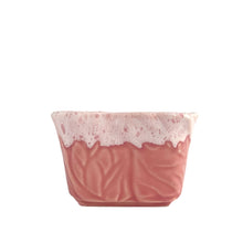 Load image into Gallery viewer, This adorable vintage pink drip glazed rectangular planter has a beautiful botanical motif. Crafted by UPCO, USA, 1960s. The sweetest home for your succulents or repurpose as a catchall.
In excellent condition, no chips, cracks or repairs. Marked.
Measures 6 x 4 x 2 3/4 inches