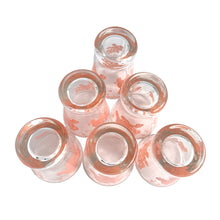 Load image into Gallery viewer, Bottom view detail of Hazel-Atlas Glass Pink Elephant cocktail glasses