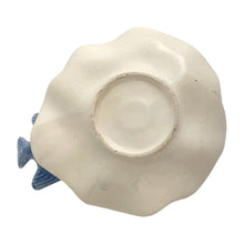 Load image into Gallery viewer, Jacks Daughter of All Trades Vintage Antique Mid-Century Kitsch Store Shop Reseller Etsy Shopify Toronto Canada Free Porch Pick Up Local Delivery Worldwide Shipping Judy Weinberg Unique Housewarming Gift Sustainable Gift Wedding Gift Home Decor Collectible Collector Gift Farmhouse Cottagecore Cottage Lodge Shabby Chic figural pink and blue poppy flower with a bluebird Royal Copley 1930s 1940s 1950s 1960s trinkets dish soap dish