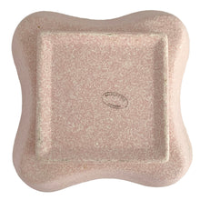 Load image into Gallery viewer, Bottom view of vintage pink splatter ceramic planter showing McMaster Pottery Canada maker's stamp and matte exterior glaze