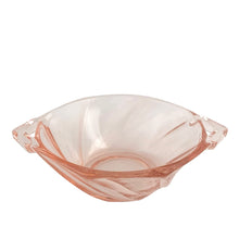 Load image into Gallery viewer, Vintage pink depression era pressed glass Twist Flamingo handled nut cup. Crafted by Heisy Glass, USA, 1928 - 1935. The perfect dish for serving nuts or repurpose as a trinket dish!
In excellent condition, no chips. Maker's mark.
Measures 4 1/4 x 1 1/8 inches