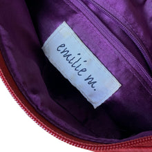 Load image into Gallery viewer, Jacks Daughter of All Trades Vintage Retro Store Shop Reseller Etsy Shopify Toronto Canada Porch Pick Up Local Delivery Shipping Judy Weinberg Unique Sustainable Gift Bohemian Hippie Fashion Womens Accessories Red Faux Leather Crossbody Bag Purse Emilie M