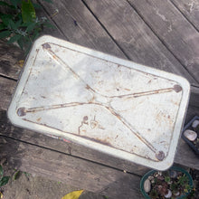 Load image into Gallery viewer, Complete your al fresco dining experience with this fantastic red, white and green plaid metal picnic cooler. There is a handle for ease of carrying and a drain for excess water. Marked on the bottom, GSW Proudly Canadian. Add this awesome nostalgic conversation starter to your family gatherings, romantic adventures or home decor! In used vintage condition. Please see photos. Measures 18 x 11 x 13 1/4 inches