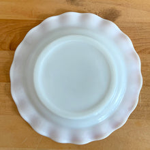 Load image into Gallery viewer, Jacks Daughter of All Trades Vintage Antique Store Shop Reseller Etsy Shopify Toronto Canada Free Porch Pick Up Local Delivery Worldwide Shipping Judy Weinberg Unique Home Decor Collectible Collector Gift Tableware Milk Glass Hazel-Atlas Glass Home Decor Shabby Chic Cottage Farmhouse Mid-Century Modern Flea Market Style Unique Sustainable Gift Mid-century tableware ripple pink crinoline