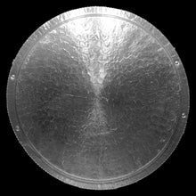 Load image into Gallery viewer, Bottom of vintage Rodney Kent serving tray by Krischer Metal Products Co., 1950s American metalwork