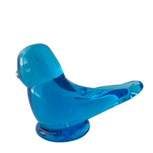 Load image into Gallery viewer, Ron Ray bluebird of happiness hand blown art glass figurine, azure blue, Terra Studios 1994, vintage collectible