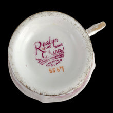 Load image into Gallery viewer, Roslyn China maker's mark on bottom of Sunningdale pattern teacup, Made in England