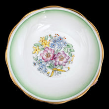 Load image into Gallery viewer, Top view of vintage Royal Albert saucer showing interior and hand-painted floral design