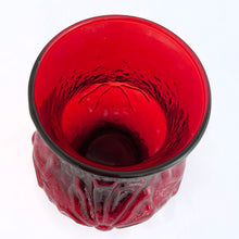 Load image into Gallery viewer, Overhead top detail of the rim on the ruby red glass.