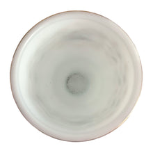 Load image into Gallery viewer, Unusual vintage milk glass goblet bearing the signs of the zodiac horoscope, featuring two medallions with the symbol and dates of the "Sagittarius" sign in both English and German. Graphics of the remaining zodiac signs appear on the sides of the gold rimmed goblet. Crafted in Germany.