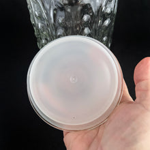 Load image into Gallery viewer, Vintage six-sided large "Show Off" clear pressed glass apothecary jar (also known as the Scrolls pattern). Crafted by Federal Glass, USA. Perfect for storing your culinary foods like flour, sugar, coffee, tea, and even cookies! In excellent condition free from chips, measures 5 x 9 inches