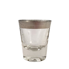 Load image into Gallery viewer, Side profile of the 1oz silver banded glasses showing the classic MCM shape.