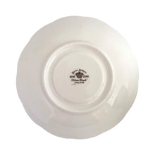 Load image into Gallery viewer, A selection of hand painted vintage "Silver Birch" porcelain dinnerware. Crafted by Royal Albert, England, between 1935 - 1945 (according to backstamp), the creamer is post 1945. This beautiful pattern consists of lakeside woodland scene of birch trees and colourful flowers surrounded with a border of rustic gray and cream, rimmed in gold gilt.