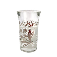 Load image into Gallery viewer, Fabulous vintage mid-century modern shot glass decorated with silver birds and botanicals. Crafted by Libbey Glass, 1950/60s. A great addition to your barware collection!
In used vintage condition, free from chips, minor wear (see photos).
Measure 3 inches
Capacity 1 ounce