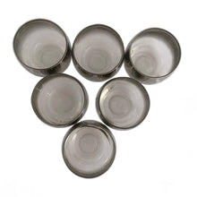 Load image into Gallery viewer, Set of six vintage Mid-Century Modern Vitreon Queen's Lusterware "roly poly" cocktail glasses featuring a signature silver-to-clear ombre fade on rounded, weighted glass.